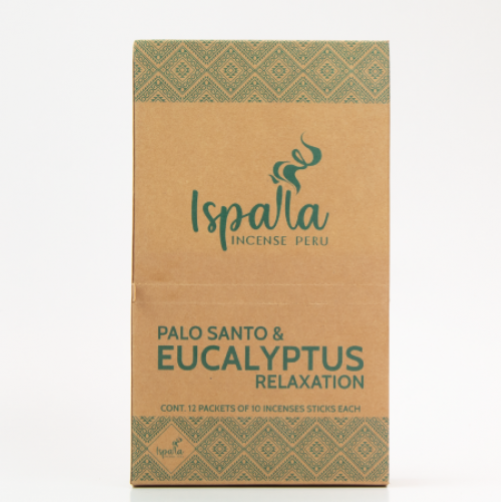 Relaxation by Ispalla - Palo Santo and Eucalyptus - 12 packs 10 sticks per pack