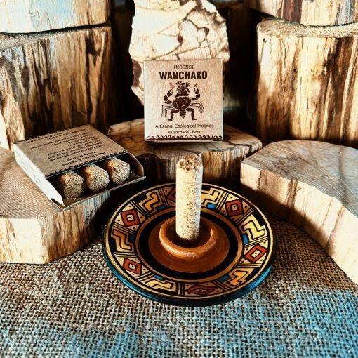 Wanchako Incense x 1 Pack plus Handmade Holder from Peru