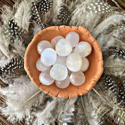 Selenite Tumble Stones x 8 pieces