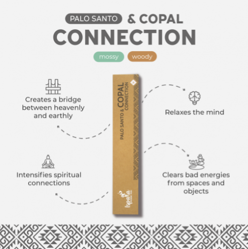 Connection by Ispalla - Palo Santo and Copal Incense - 12 packs 10 sticks per pk