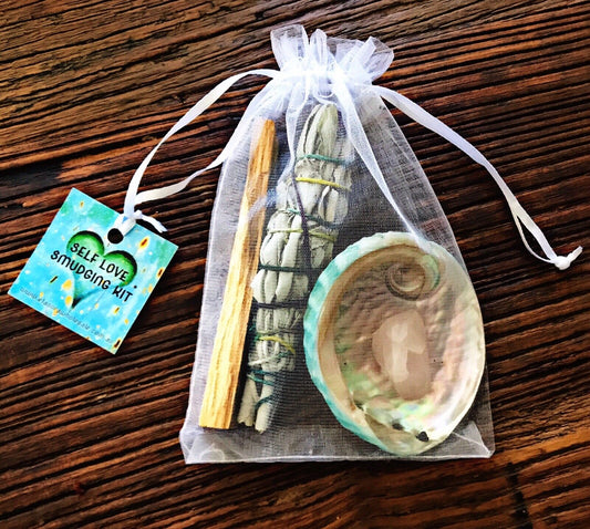 Organic White Sage Smudge & Wild Harvested Palo Santo Self-Love Kit