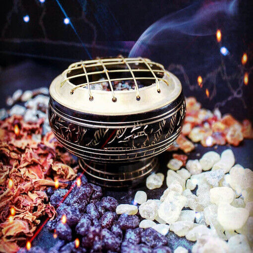 Brass Resin Burner plus 1x roll Instant Light Charcoal